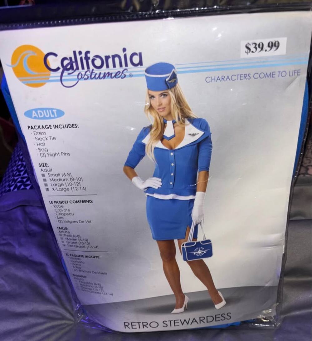 California Costumes Retro Stewardess Costume Size Adult Large